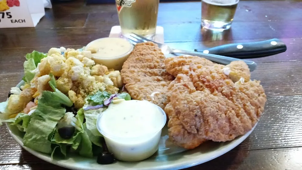 Chicken Strips and Salad